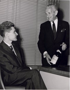 Michel Dreyfus (right) and Robert Drouhin.